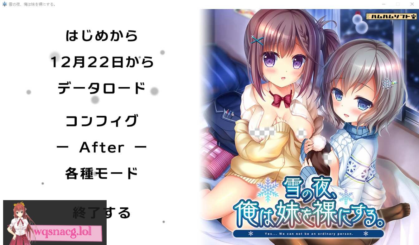 [ADV/汉化] 雪之夜,我将妹妹脱光衣服~雪の夜、俺は妹を菓にする。AI汉化版+全CG存档★全CV3.3G - 造梦少女游戏网-造梦少女游戏造梦少女游戏网