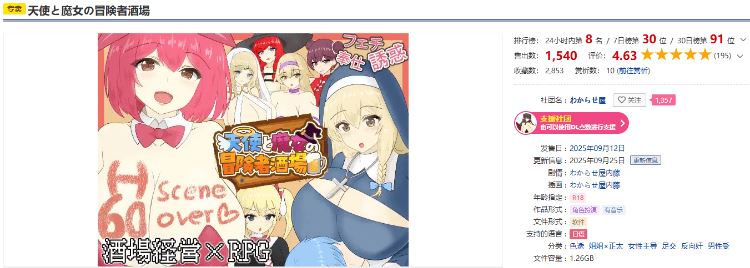 图片[2]-造梦少女游戏【日式RPG】天使と魔女の冒険者酒場 Ver1.05 AI汉化版[新作] - 造梦少女游戏网-造梦少女游戏造梦少女游戏网