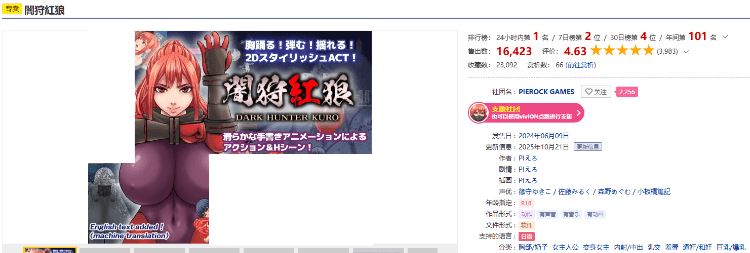 图片[2]-造梦少女游戏【日式ACT】闇狩紅狼 Ver1.10 AI汉化版 - 造梦少女游戏网-造梦少女游戏造梦少女游戏网