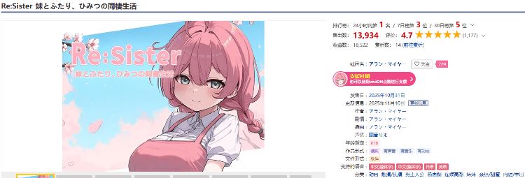 图片[2]-造梦少女游戏【同居养成SLG】Re:Sister―妹とふたり、ひみつの同棲生活― Ver1.03 DL官方中文修复版 - 造梦少女游戏网-造梦少女游戏造梦少女游戏网